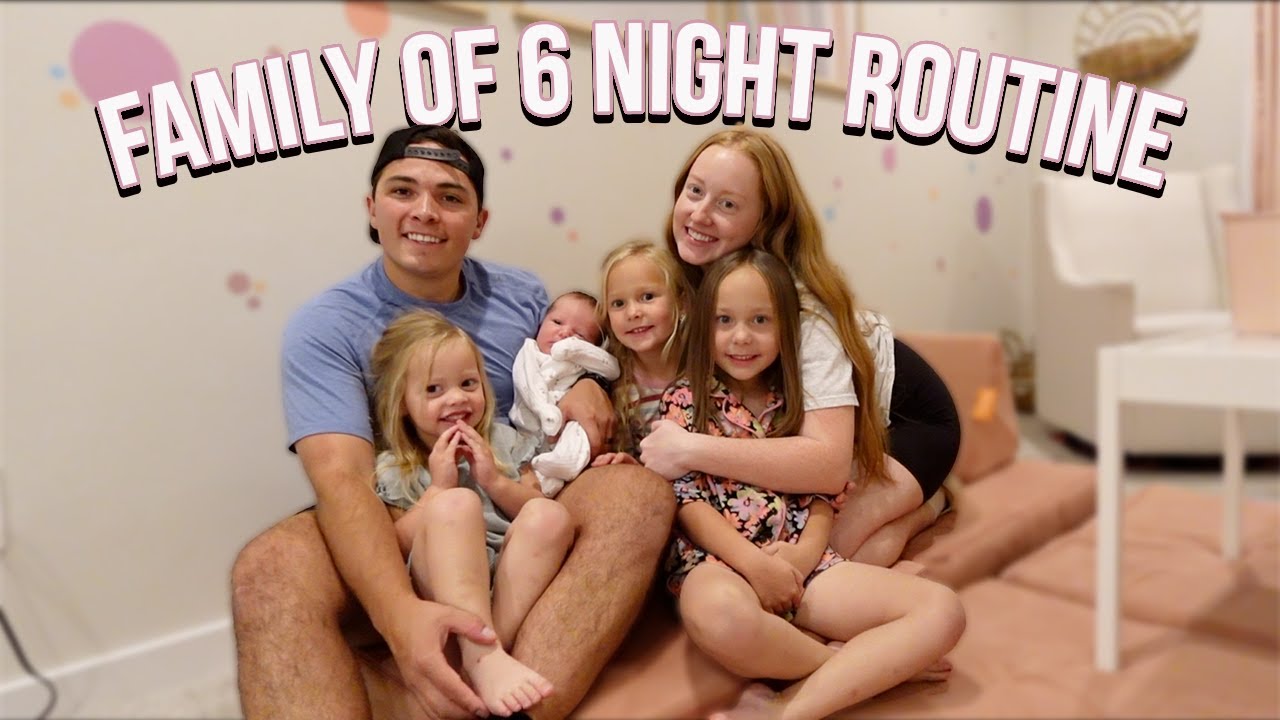 FAMILY NIGHT ROUTINE WITH 3 KIDS AND A NEWBORN!!! *REALISTIC*