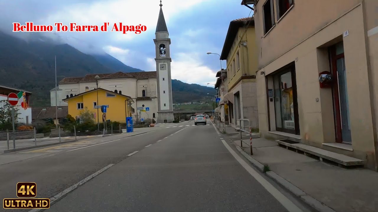 4K Scenic Drive - Belluno To  Farra d' Alpago