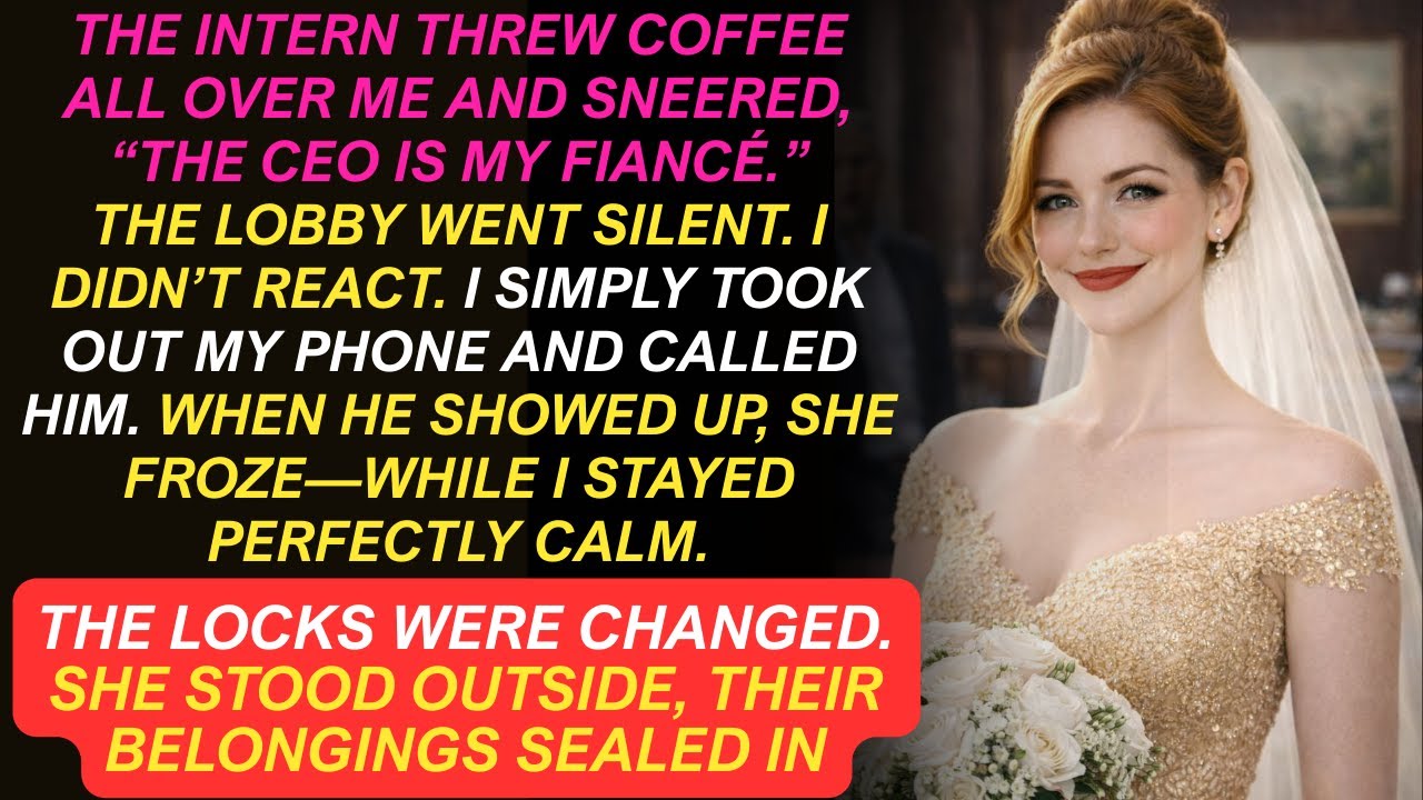 An intern dumped coffee on me, claiming the CEO was her fiancé. I just smiled and called him.