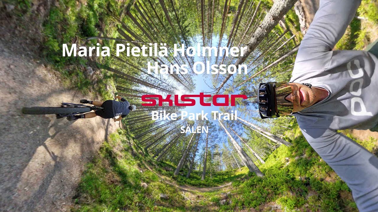Maria Pietilä Holmner och Hans Olsson i SkiStar Bike Park Trail i Sälen