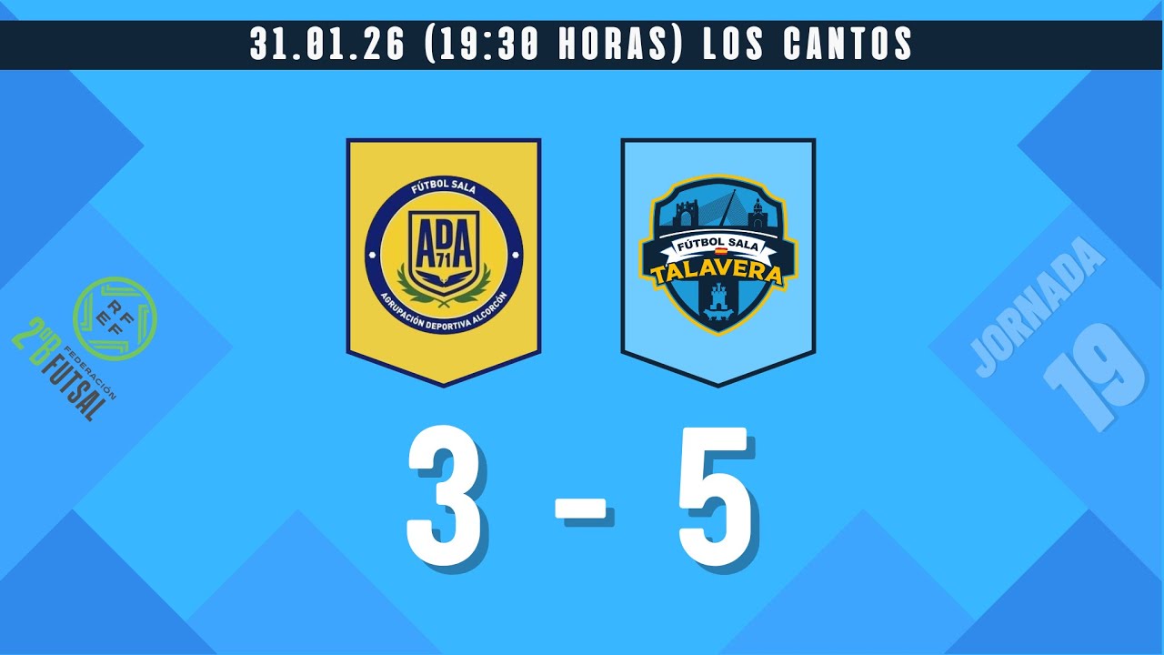 RESUMEN – Serbis AD Alcorcón FS - Aurge Energía FS Talavera – (2ª Div B - Grupo IV – J19 - 25/26)