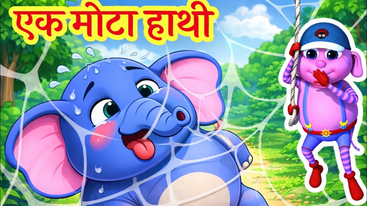 Ek Mota Hathi Ghumne Gaya 🐘 | Hindi Rhymes for Kids | Funny Elephant Song