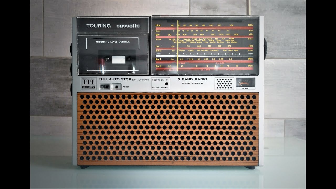 ITT Schaub Lorenz Touring cassette 108 a - radio-cassette recorder, made in W Germany  circa 1975-76