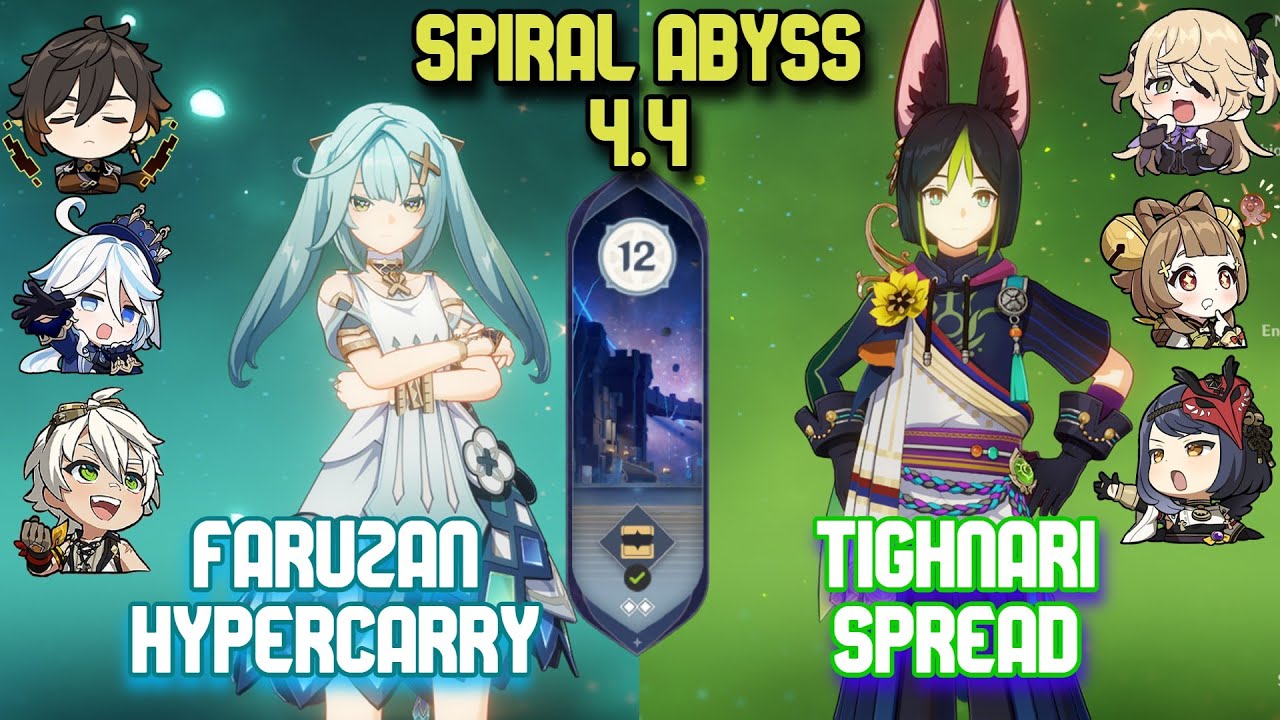 Faruzan Hypercarry & Tighnari Spread | F2p Spiral Abyss 4.4 Floor 12 9 Stars | Genshin Impact