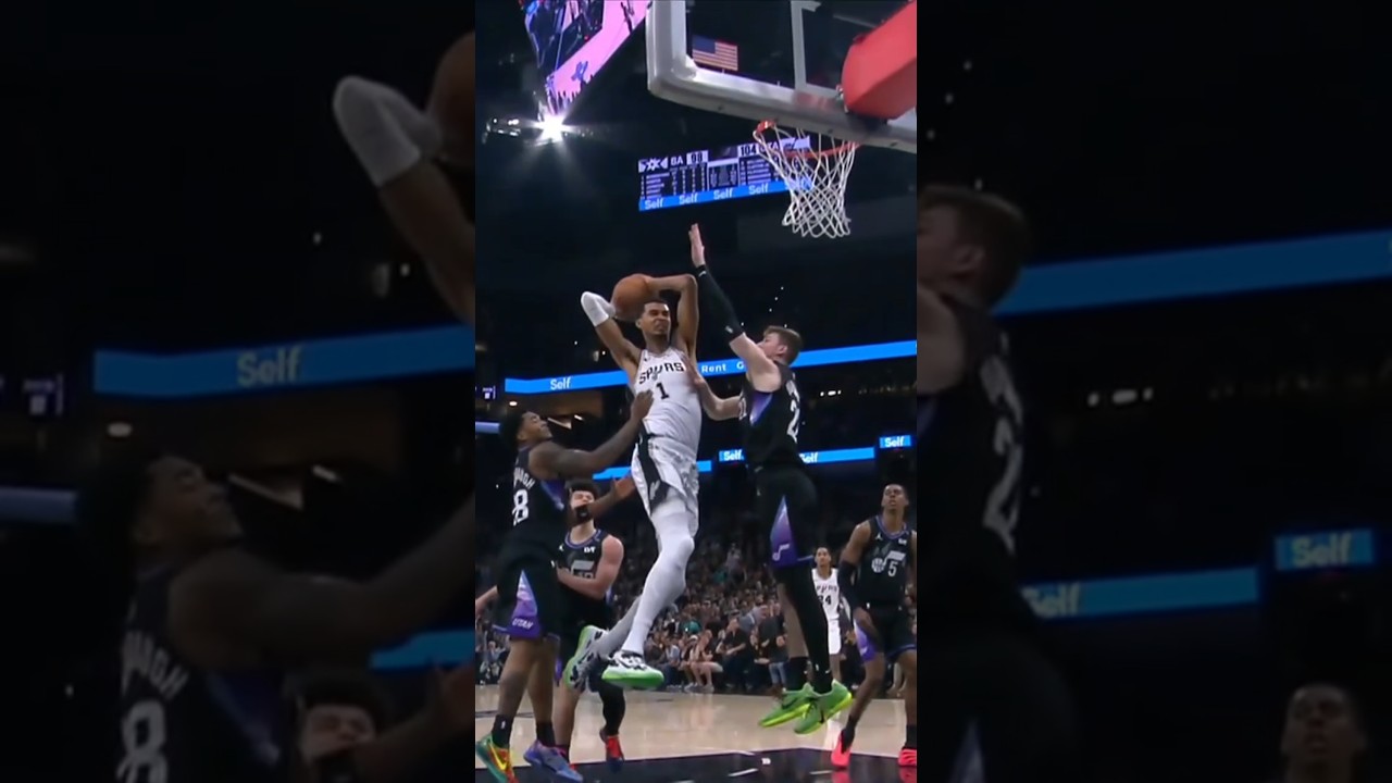 Wemby Fakes the Shot&hellip; Then DESTROYS the Rim Over 4 Defenders 😱💥&rdquo; #nba #basketball  #highlights
