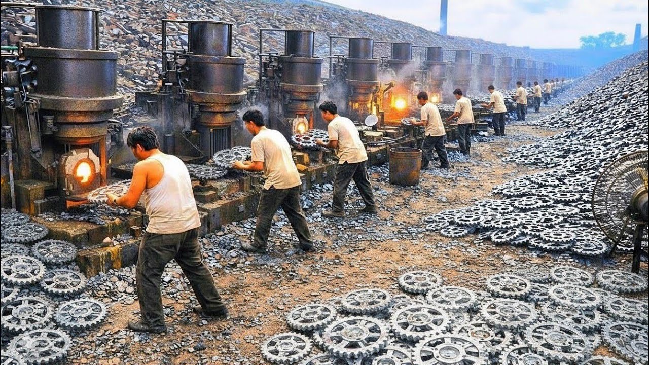 Untold! Manufacturing Process of Motorcycle Sprockets | How Sprockets Are Made in Factory   
