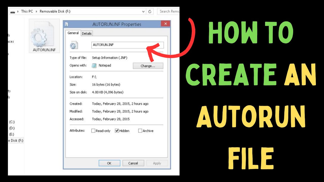 How to Create an Autorun.inf File on Windows 11