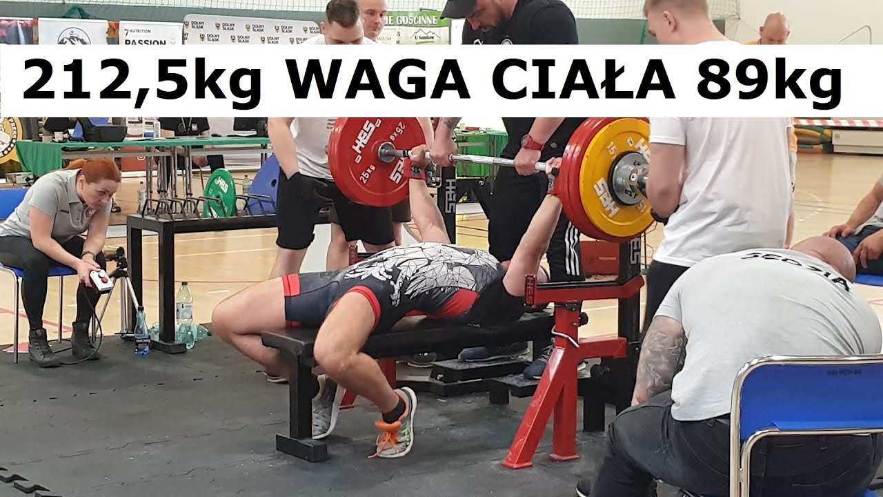 ATAK NA 212,5 KG Przy wadze ciała 89Kg !!! Zawody w wyciskaniu sztangi leżąc !!! REKORD ???