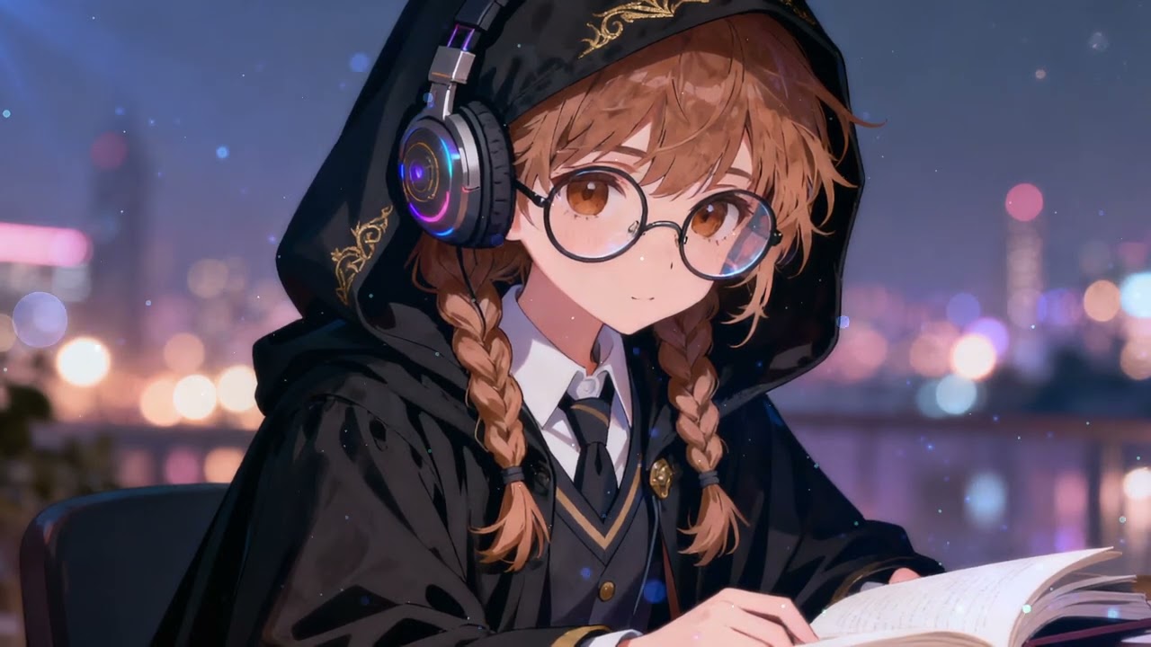 Midnight Study Session 📚 lofi hip hop beats to focus/relax - Study with Monica | Silent Witch