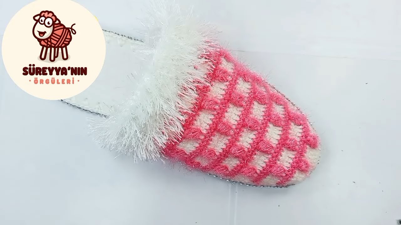 Yapımı ÇOOK Basit Ev Terliği Yapımı 💯💯💯 / Tığ işi terlik modeli