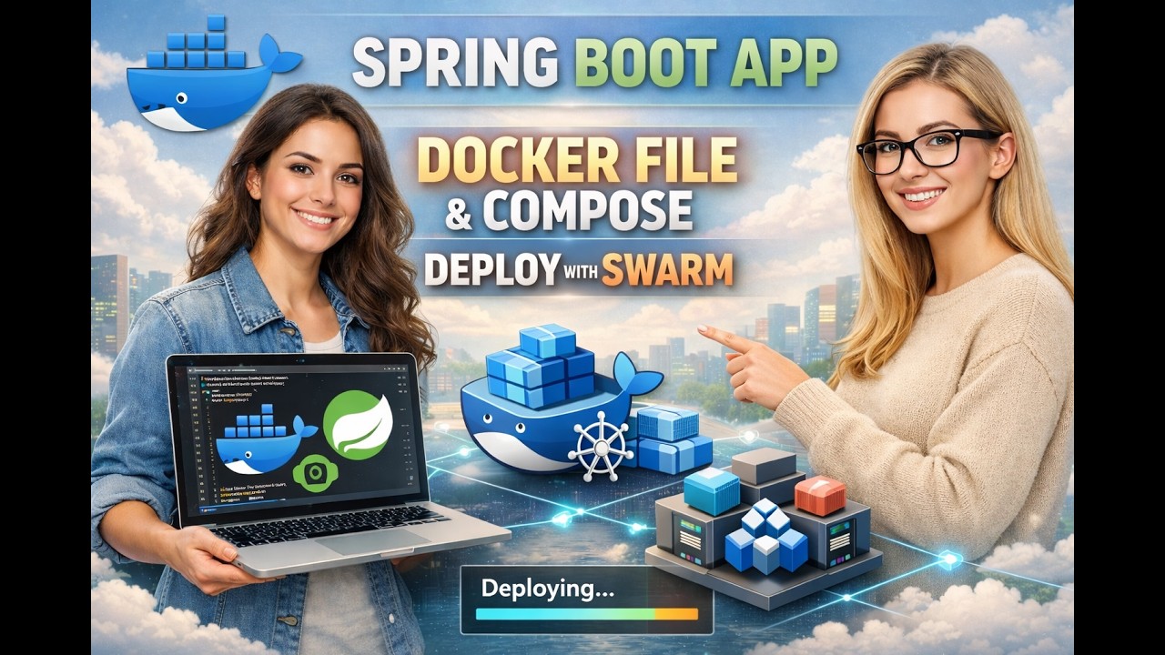 Docker file for Spring boot application, Docker compose , Swarm environment to deploy stack #docker