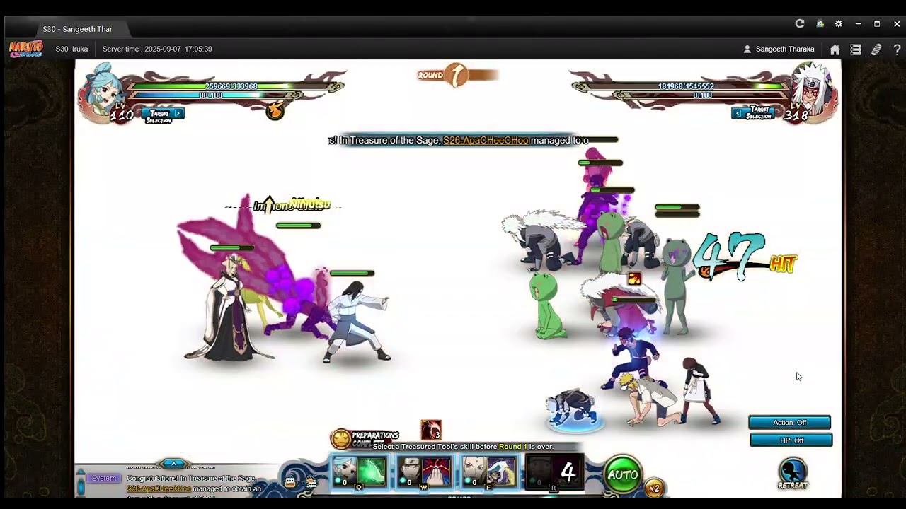 Naruto online ninja exam 496 F2P team (1.39M BP)
