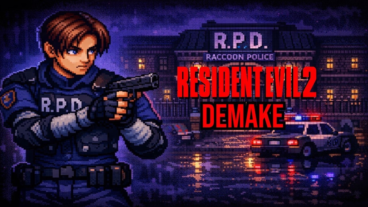 Leon e Claire no estilo SNES! 🎮 Resident Evil 2 Demake (Live)