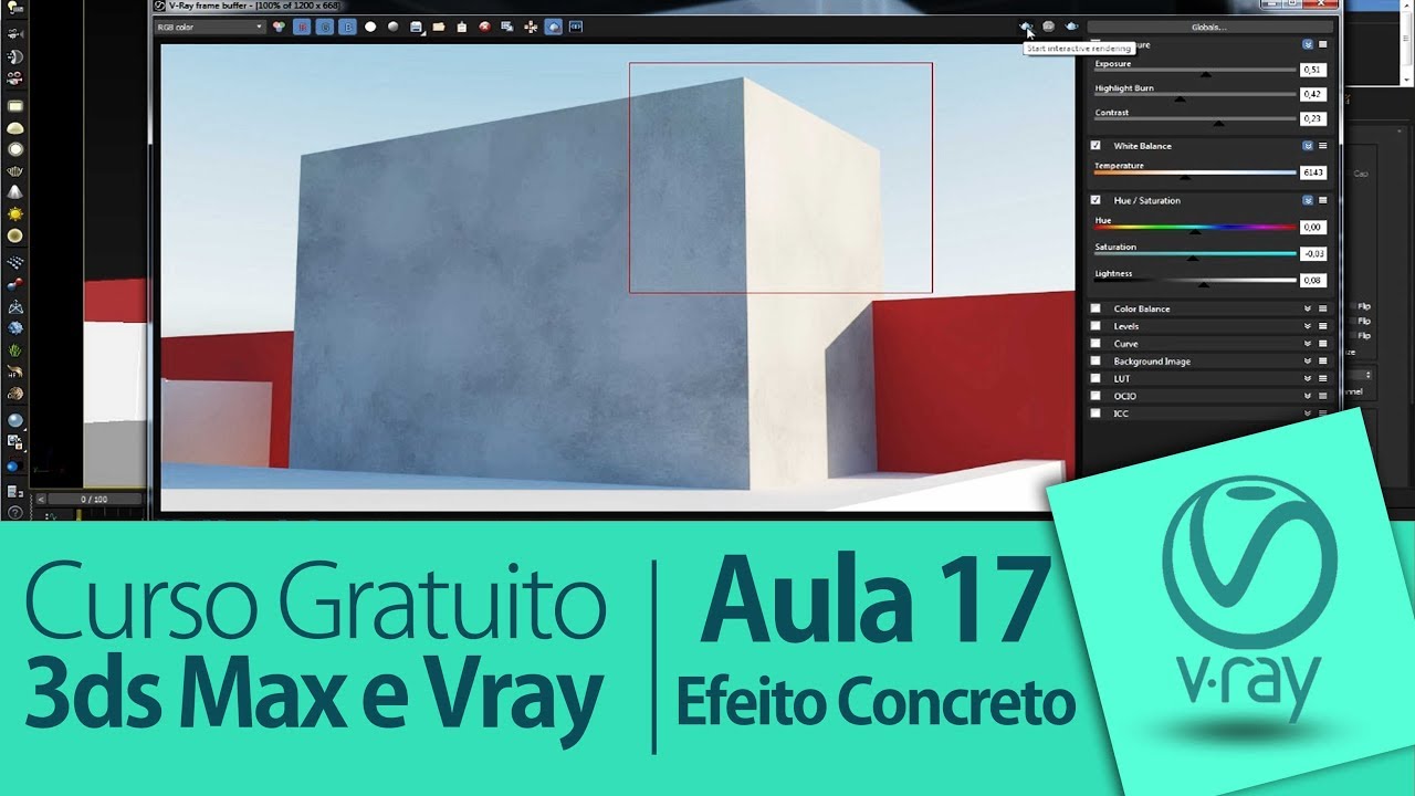 Como Criar Efeito Concreto no 3ds Max | Aula 17 | Curso Gratuito de 3ds Max e Vray