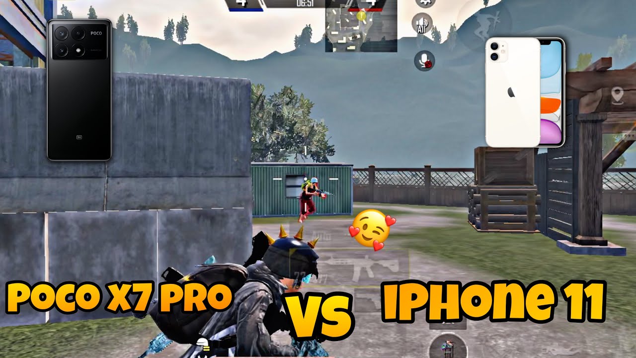 POCO X7 PRO VS IPHONE 11 PUBG TEST IN UPDATE 4.0😍| BEST SENSITIVITY FOR IPHONE 11 🤯