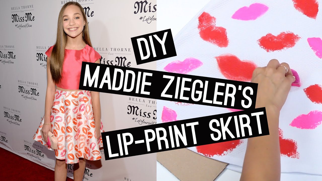 DIY: Maddie Ziegler&rsquo;s Lip-Print Skirt (STYLEWIRE) | Hollywire