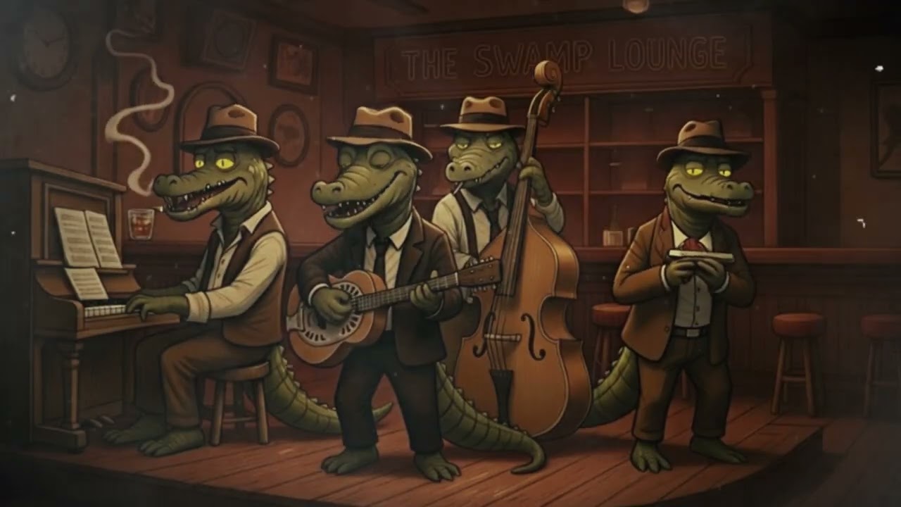 The Swamp Don’t Slee - Four alligators