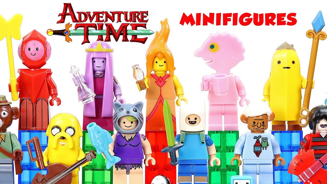 Adventure Time Cartoon Network w/ Finn & Jake the Dog Princess Bubblegum Unofficial LEGO Minifigures