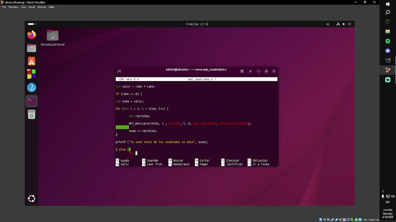 Producto 6: Video tutorial creando programa con MPI