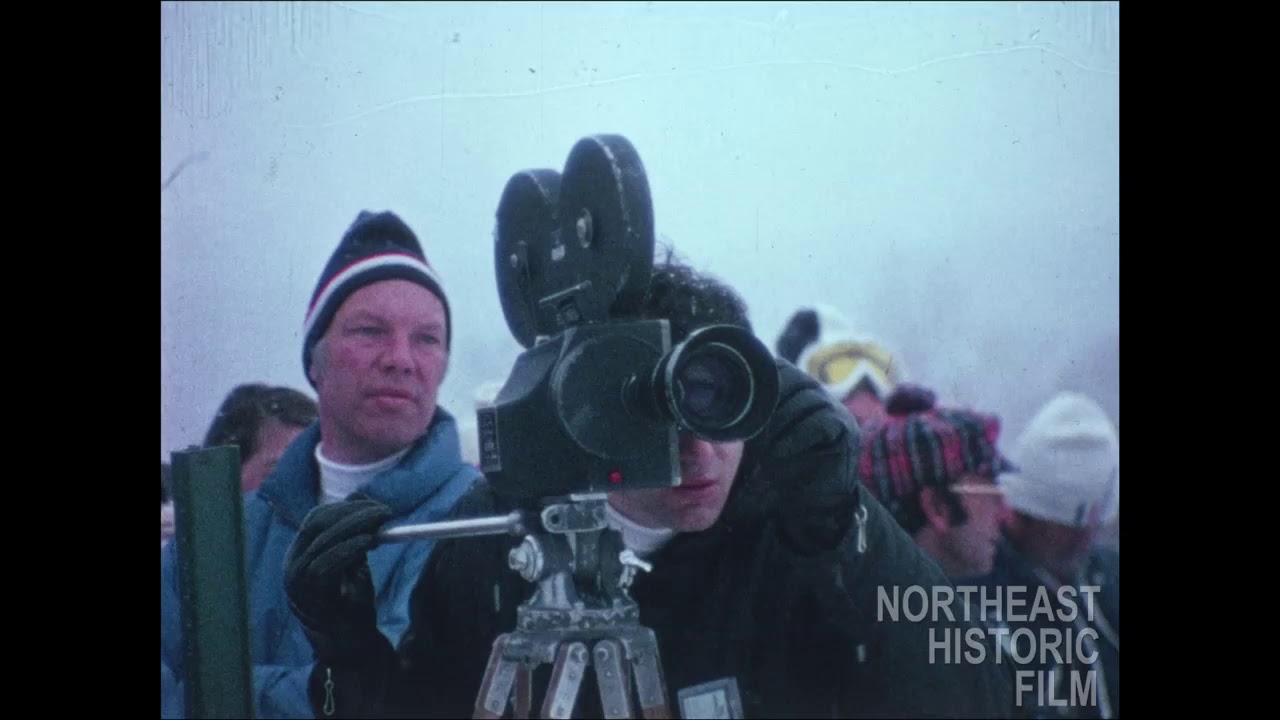 Final preparations for World Cup skiing at Sugarloaf Mountain in Maine in 1971