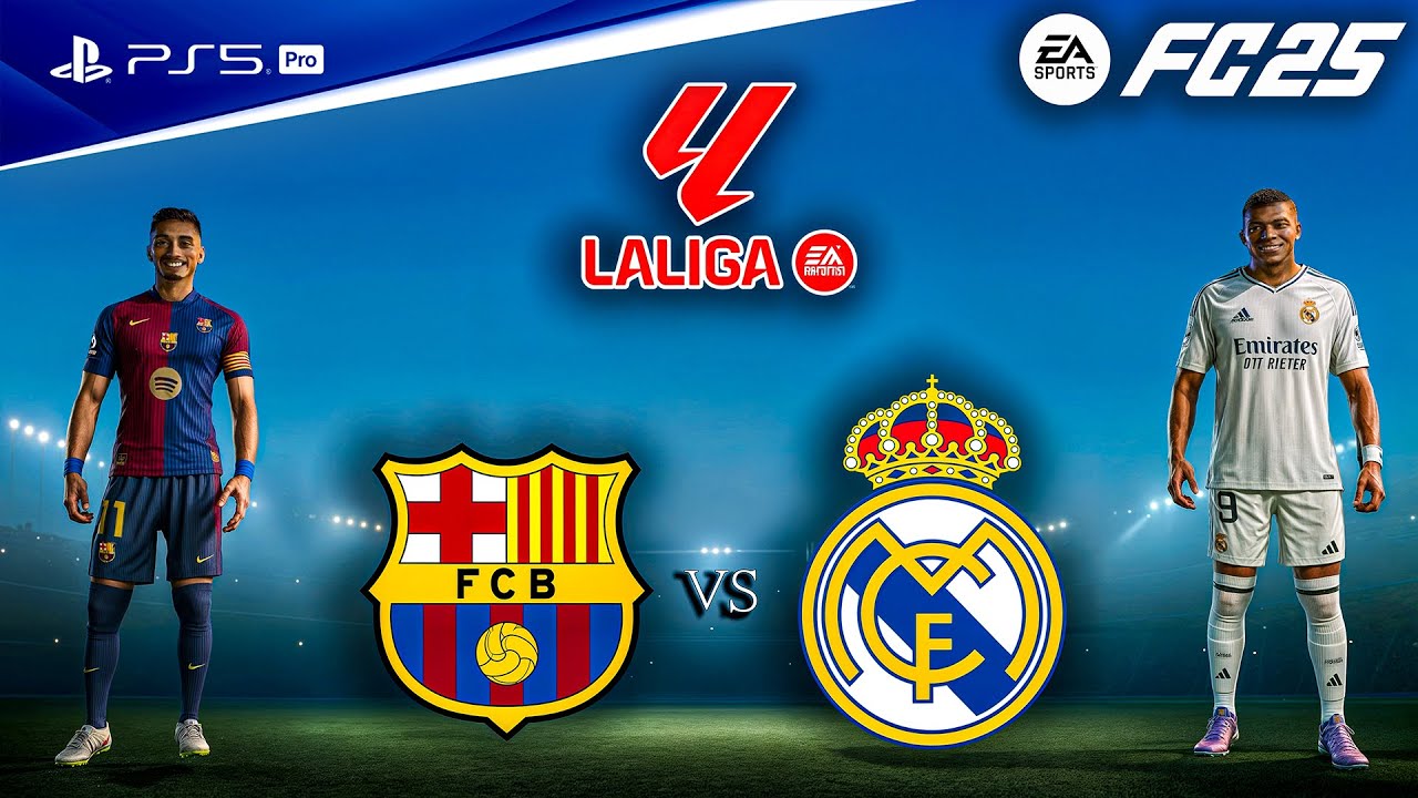 FC 25 - Barcelona vs. Real Madrid Ft. Yamal, Mbappe, | La liga 24/25 Full Match | PS5™ Pro [4K60]