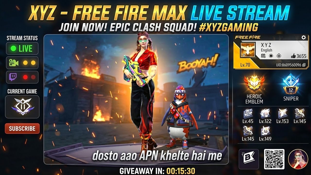 ajo bhai apn khale #fflive uid lo 8609560096