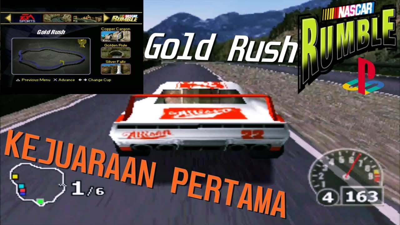 #1 KEJUARAAN PERTAMA DI NASCAR RUMBLE | Gold Rush | PS1 Gameplay