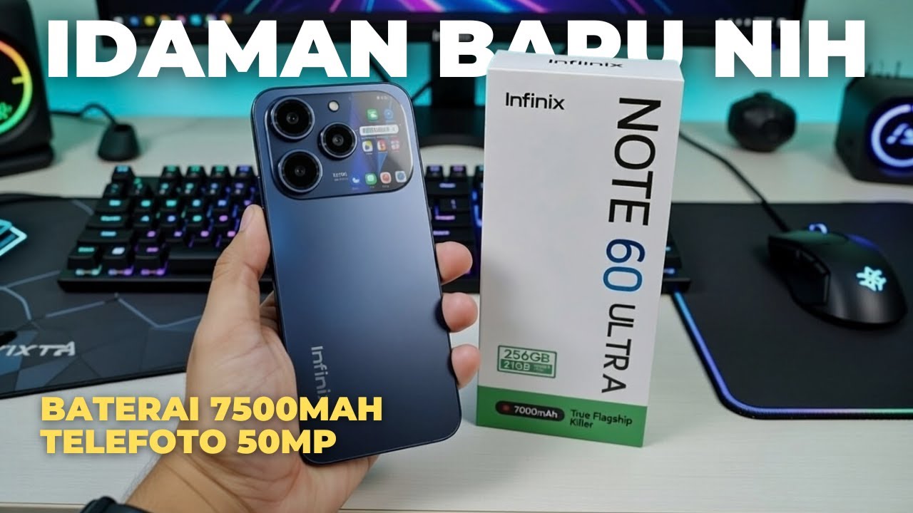 PANGGILAN SATELIT di HP Rp4 JUTAAN?! Infinix Note 60 Ultra – Baterai 7500mAh + Telefoto 50MP!