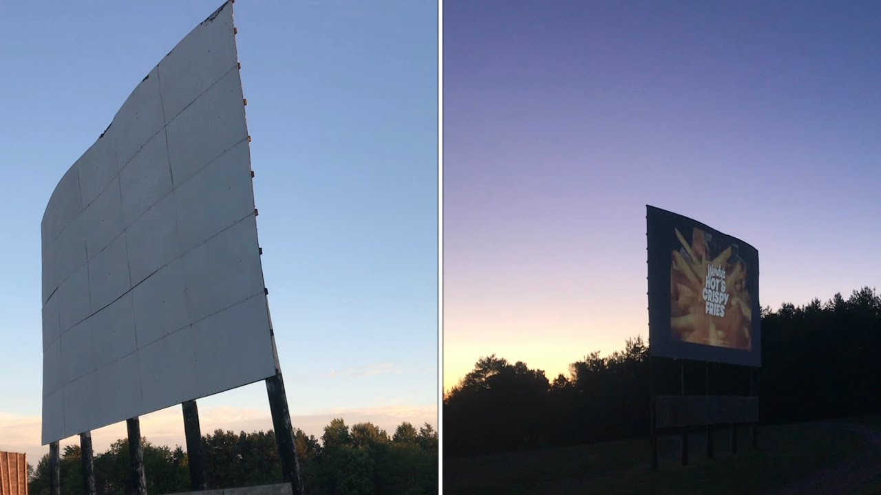 how a GIANT &ldquo;movie screen&rdquo; is made (drive in movies)