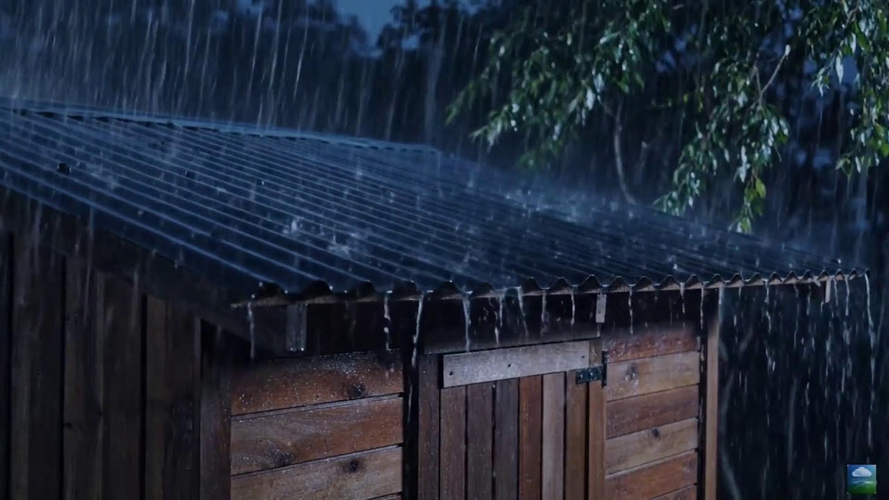 Late Night Soothing Rain on Rooftops with Distant Thunder | Cozy ASMR for Deep Rest