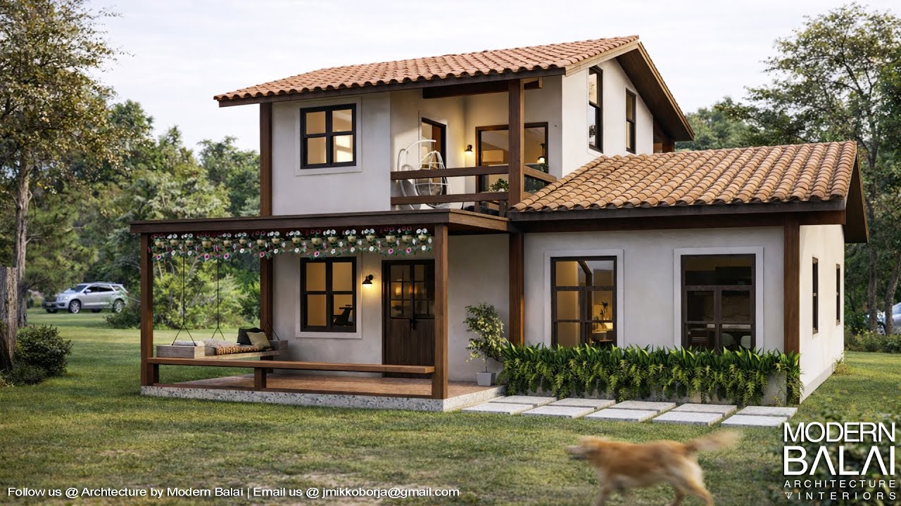 Simple House Design 3-Bedroom Small Farmhouse Idea | 8x10 Meters