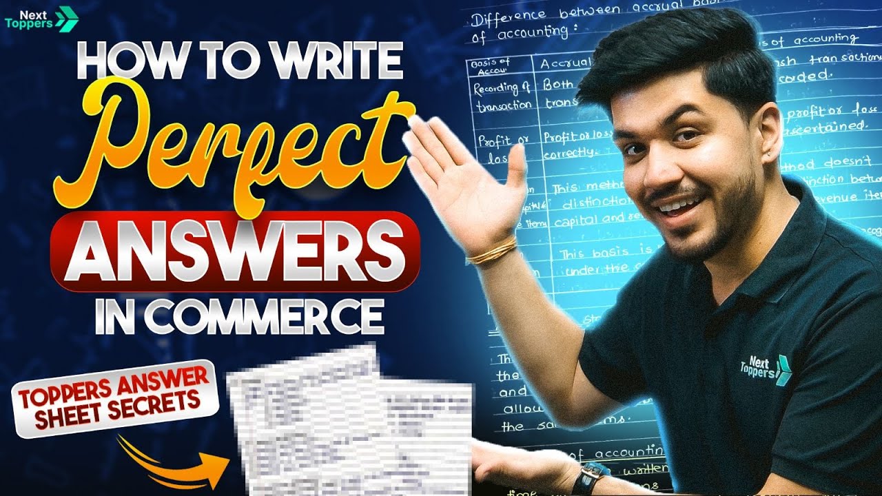 How to Write Perfect Answers in Commerce | Toppers, Board Exam Answer Sheet Secrets