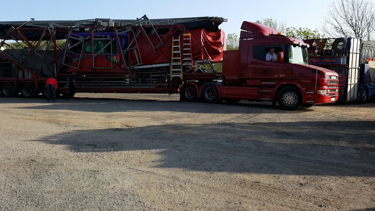 Moving frank Lees laserdome Waltzer in position