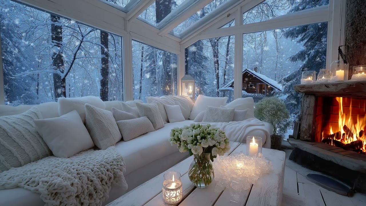 HAPPY NEW YEAR 2026 🎇 Relaxing 10 Hours Cozy Winter Night Piano | Fireplace, Snow & Healing Sounds