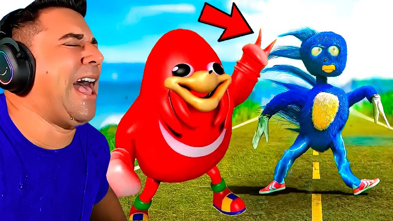 Reagindo aos VÍDEOS MAIS ENGRAÇADOS DO SONIC e KNUCKLES DO YOUTUBE!!