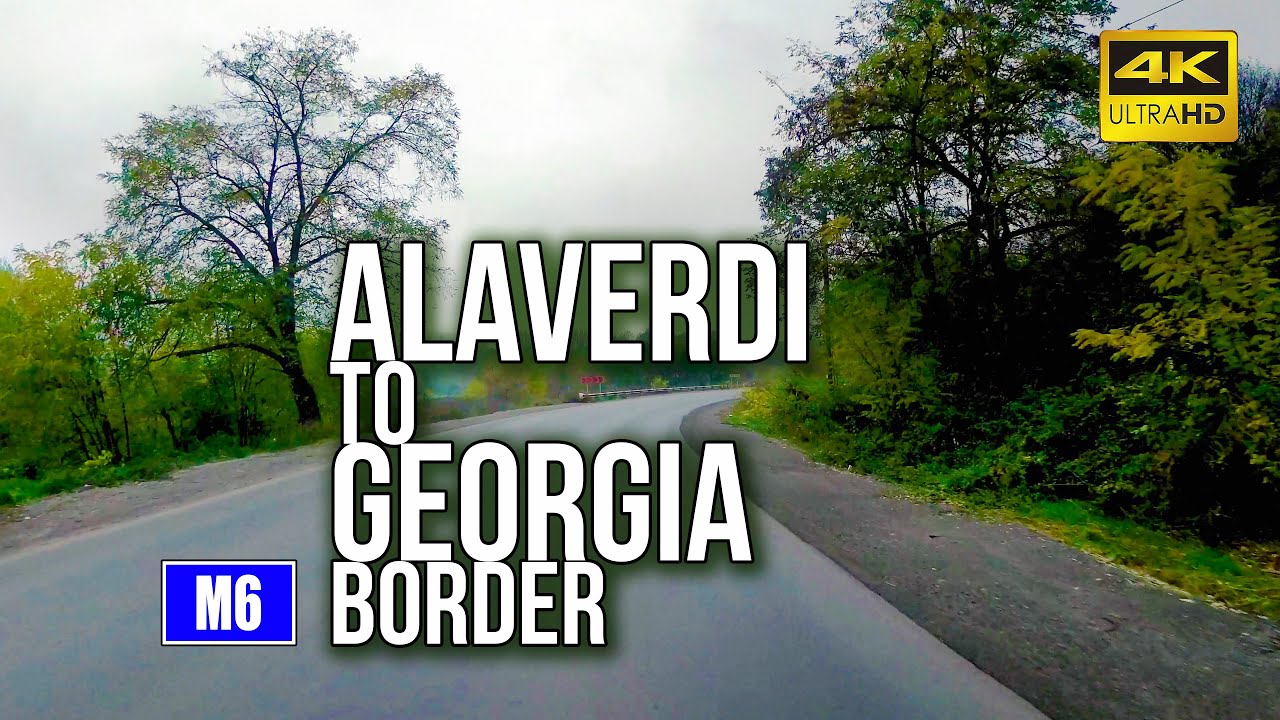 Driving Tour, M6 Road  Alaverdi to Georgia Border, Lori Province, Armenia, November 2021. 4K 60fps