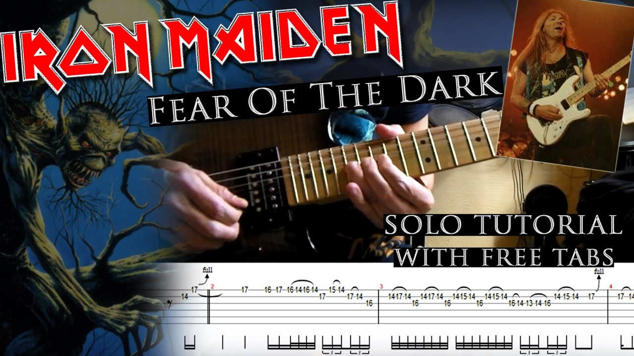 Iron Maiden - Fear Of The Dark Dave Murray's solo lesson (with tablatures and backing tracks)