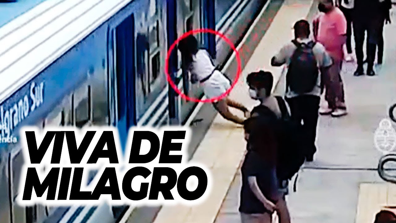 VIVA DE MILAGRO: Cayó a las vías del tren y se salvó