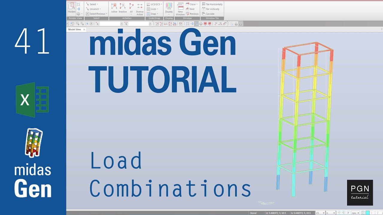 MidasGen Tutorial #41 (ITA) - Load Combinations