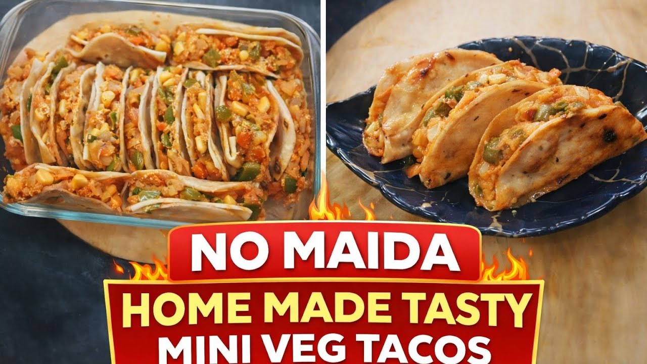 No Maida Home MadeTasty Mini Veg Taccos   Bina maida ab ghar par banaye tasty veg taccos