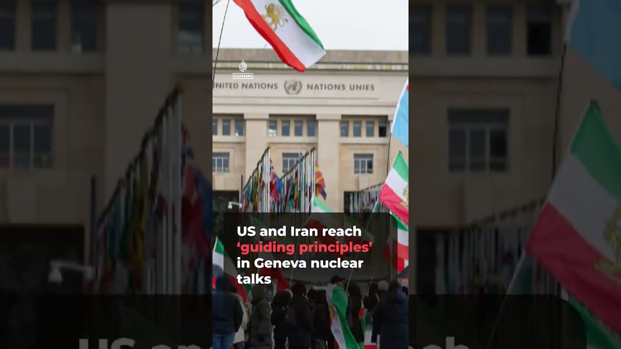 US and Iran reach &lsquo;guiding principles&rsquo; in Geneva nuclear talks | #ajshorts