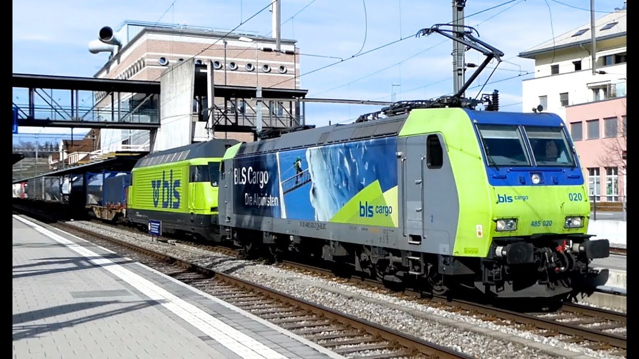 Swiss Trains: Lötschberg Line - The Midday Hour at Spiez, 20Feb22
