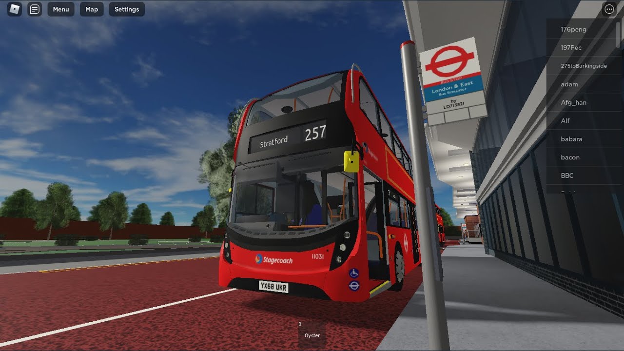 Full route visual ROBLOX: Route 257: Walthamstow Central-Stratford. LONDON AND EAST BUS SIMULATOR!!
