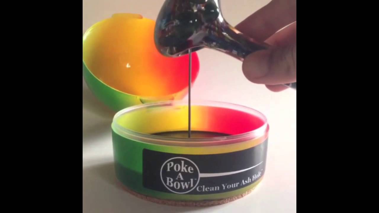 How to remove ash and resin from your bowl or pipe with the Poke A Bowl&reg; ashtray
