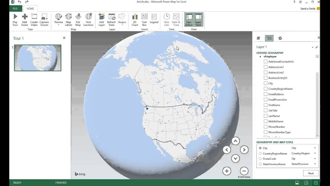 Excel 2013 Power Map