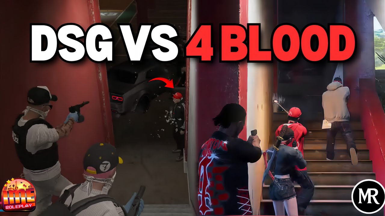4BLOOD VS DSG !! 4BLOOD KENA SETUPAN DSG DI GARASI MERAH ?! - GTA V ROLEPLAY #imeroleplay 