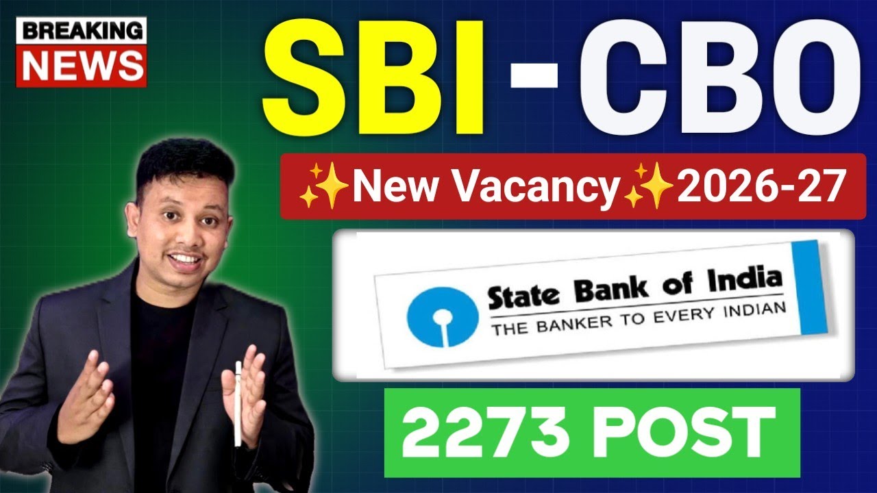 SBI New Vacancy Out 2026✨|| SBI CBO Recruitment 2026 || Assam Government Jobs
