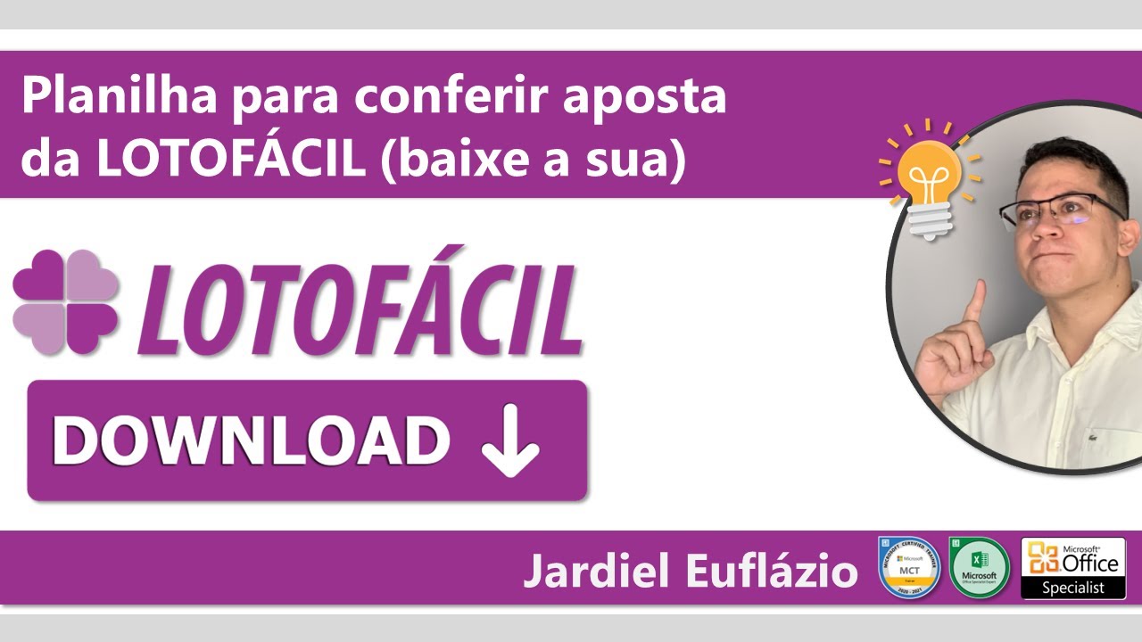 Planilha para conferir aposta da LOTOFÁCIL (baixe a sua planilha pronta)