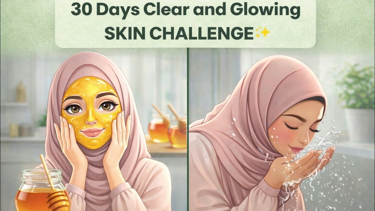 30 Days Clear & Glowing Care Challenge|7 Sunnah SkinCare Tips for Natural Glow