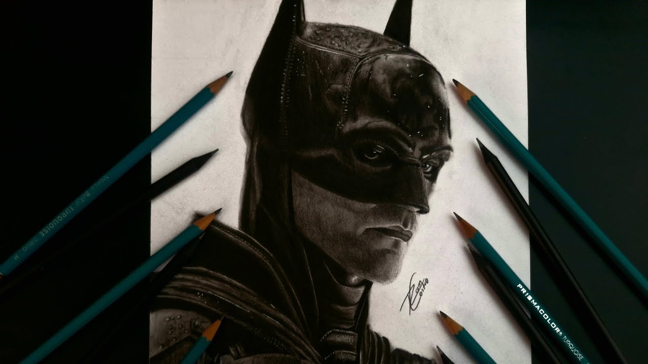 The Batman, Dibujo Realista Con Lapiz Carbon #drawing #art #dibujos #viralvideo #viral 
